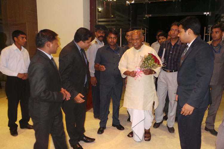 Former (Jitan Ram Manjhi) Chief Minister of Bihar at Hotel The Panache Patna.